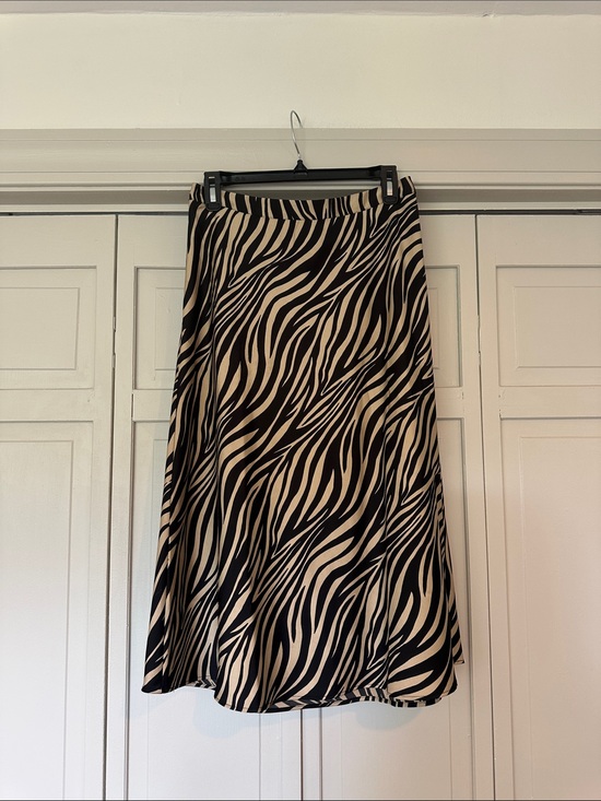 J. Crew Dresses & Skirts - J. Crew Black and Cream Zebra-Print A-Line Skirt